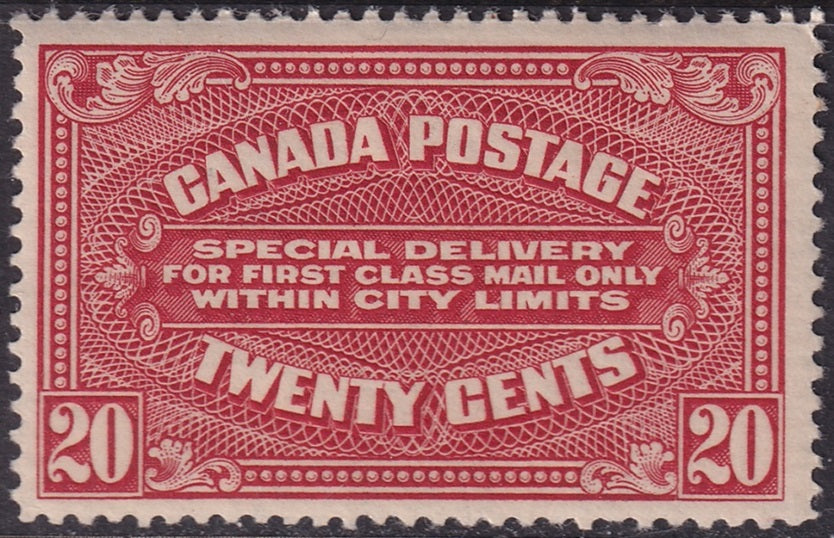 Canada 1922 Sc E2 special delivery MLH* dry printing