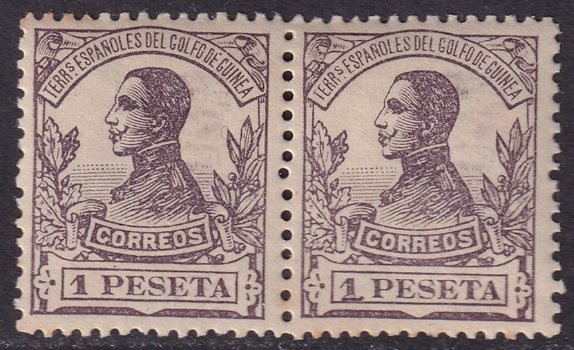 Spanish Guinea 1912 Sc 125 pair MNH** some streaky gum