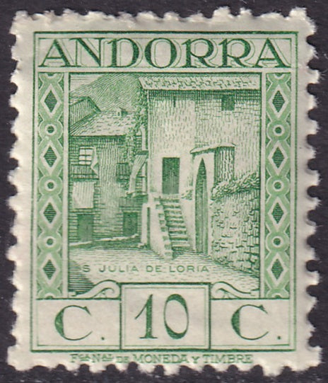 Andorra Spanish 1931 Sc 15a MNH** small corner crease