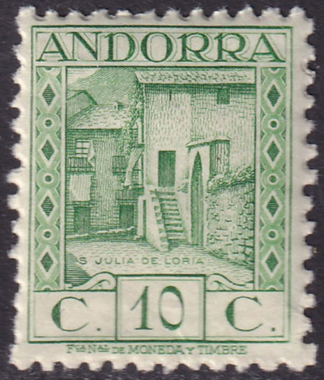 Andorra Spanish 1931 Sc 15a MNH** small corner crease