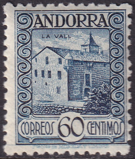 Andorra Spanish 1937 Sc 34 MNH**