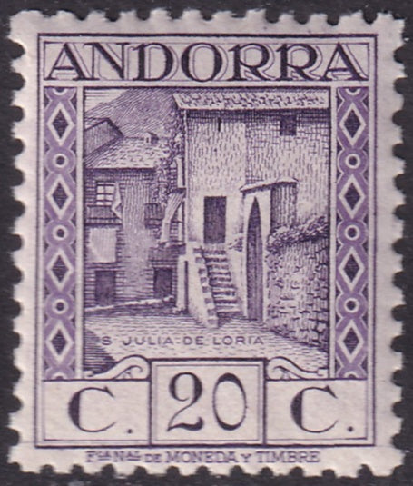 Andorra Spanish 1936 Sc 29 MNH**