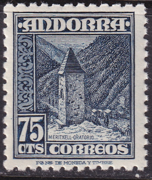 Andorra Spanish 1948 Sc 44 MNH**