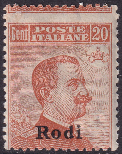 Italy Aegean Rhodes 1919 Sc 6 MNH** shifted perfs