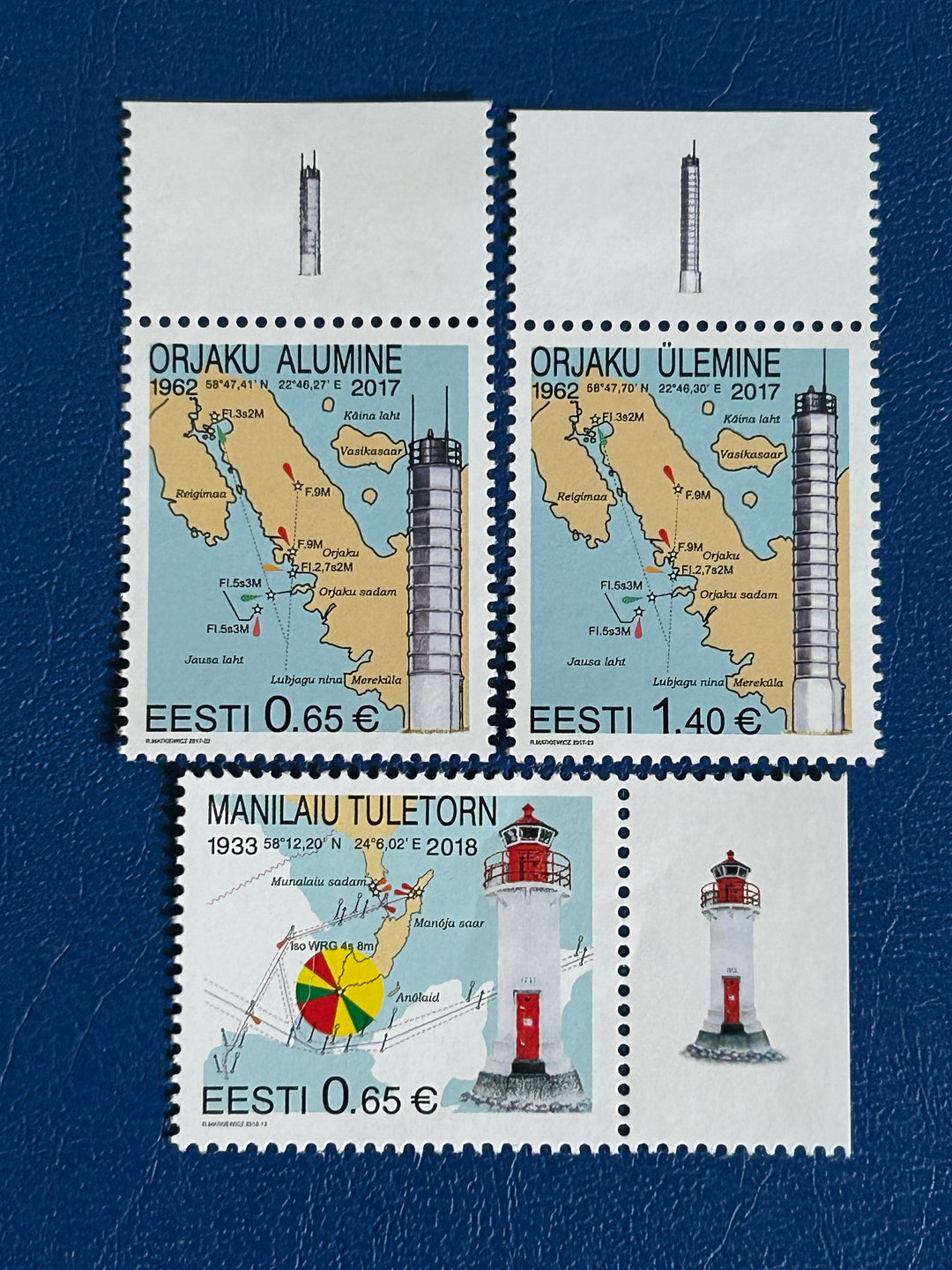 Estonia Sc 849-50, 870 Lighthouses 2017-18 MNH**