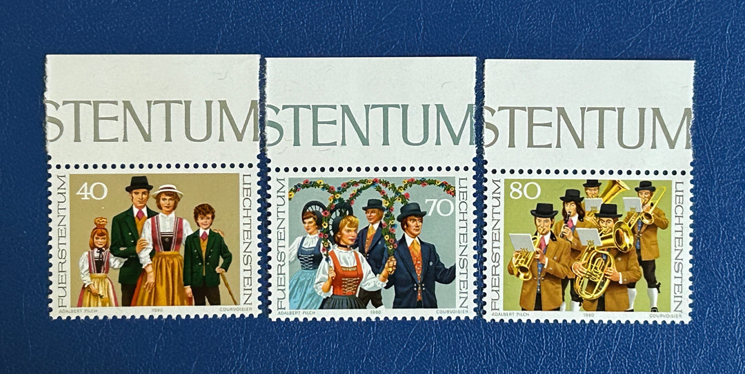 Liechtenstein 1980 Sc 684-6 Costumes MNH**