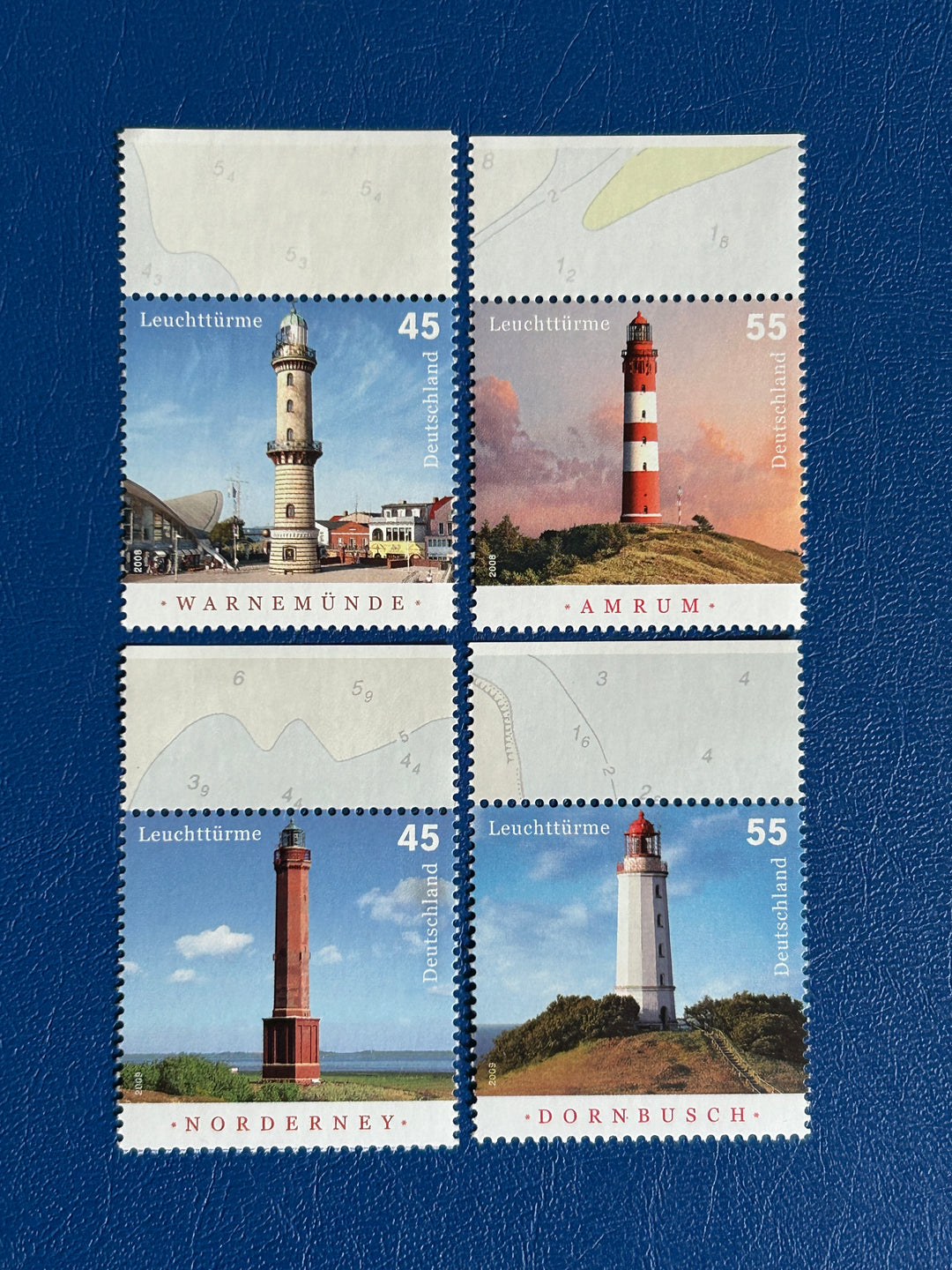 Germany Sc 2491-2 2537-8 Lighthouses 2008-9 MNH**