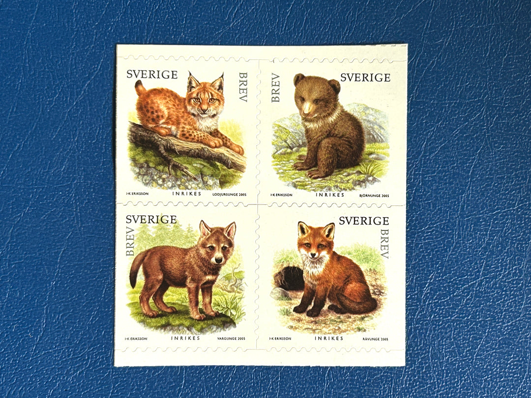 Sweden- 2005 - Animal Cubs - MNH** (fauna)