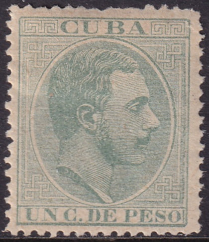 Spanish Antilles 1888 Sc 121 MH* tiny centre thin type III