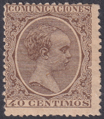 Spain 1889 Sc 265 MH* some streaky gum
