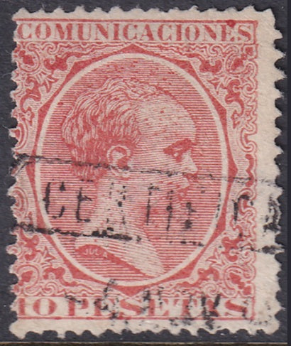 Spain 1889 Sc 270 used certificado cancel