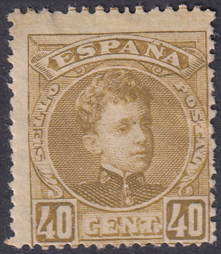 Spain 1901 Sc 281 MH* tiny top thin
