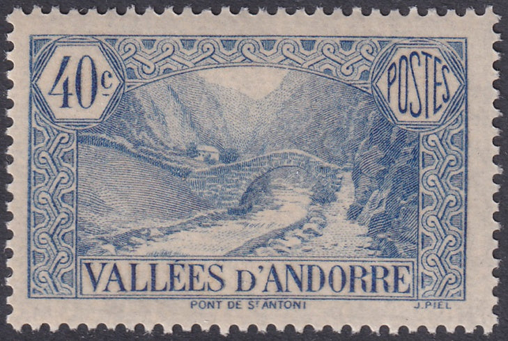 Andorra French 1932 Sc 33 MNH**