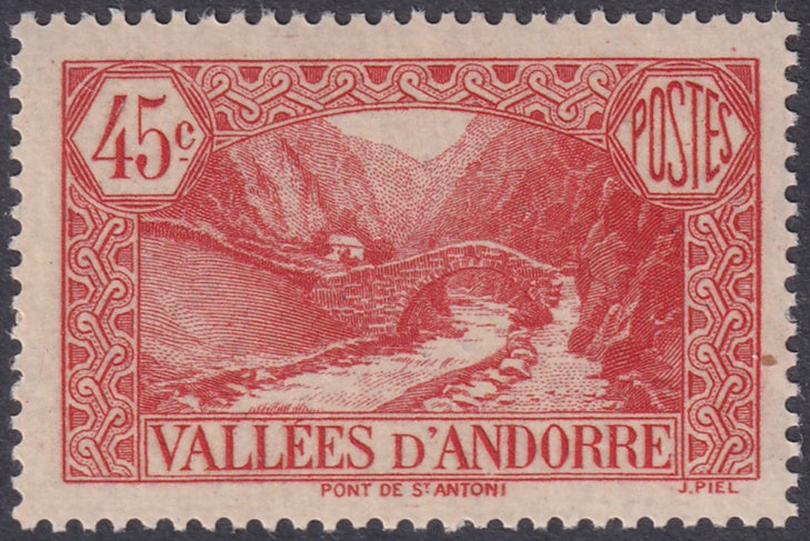 Andorra French 1932 Sc 35 MNH**