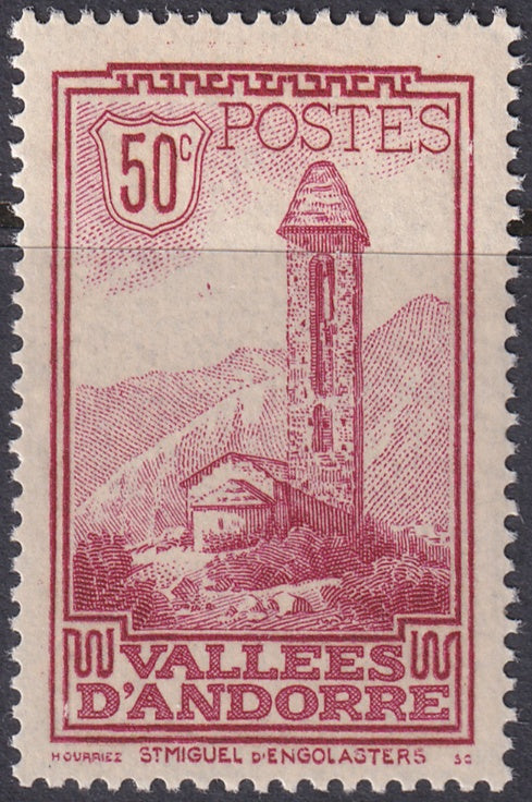 Andorra French 1932 Sc 37 MNH**
