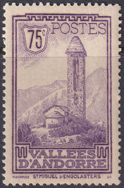 Andorra French 1932 Sc 44 MNH**