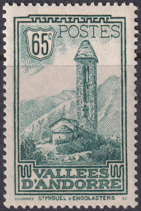 Andorra French 1932 Sc 41 MH* some disturbed gum