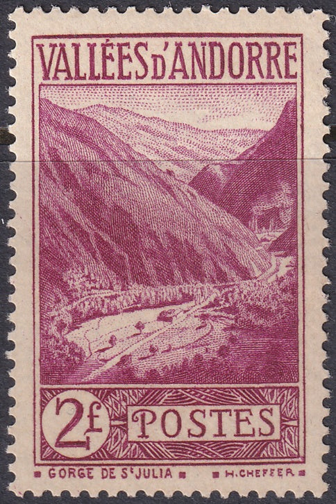 Andorra French 1932 Sc 56 MLH*