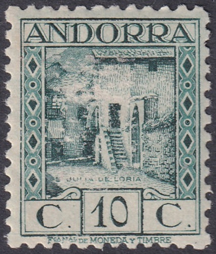 Andorra Spanish 1936 Sc 27 MNH**