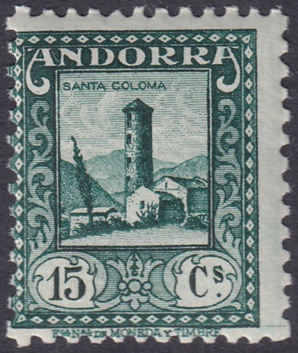 Andorra Spanish 1937 Sc 28 MNH**