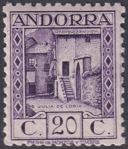 Andorra Spanish 1936 Sc 29 MNH**