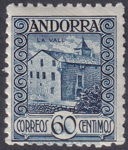 Andorra Spanish 1937 Sc 34 MNH**
