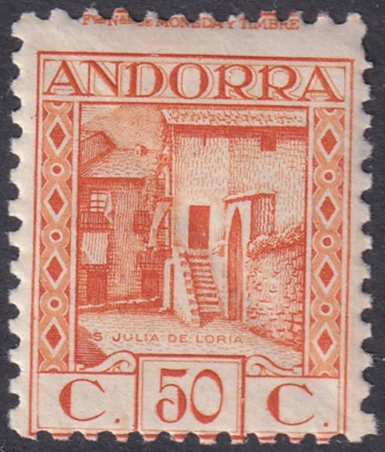 Andorra Spanish 1936 Sc 33 MNH** light crease