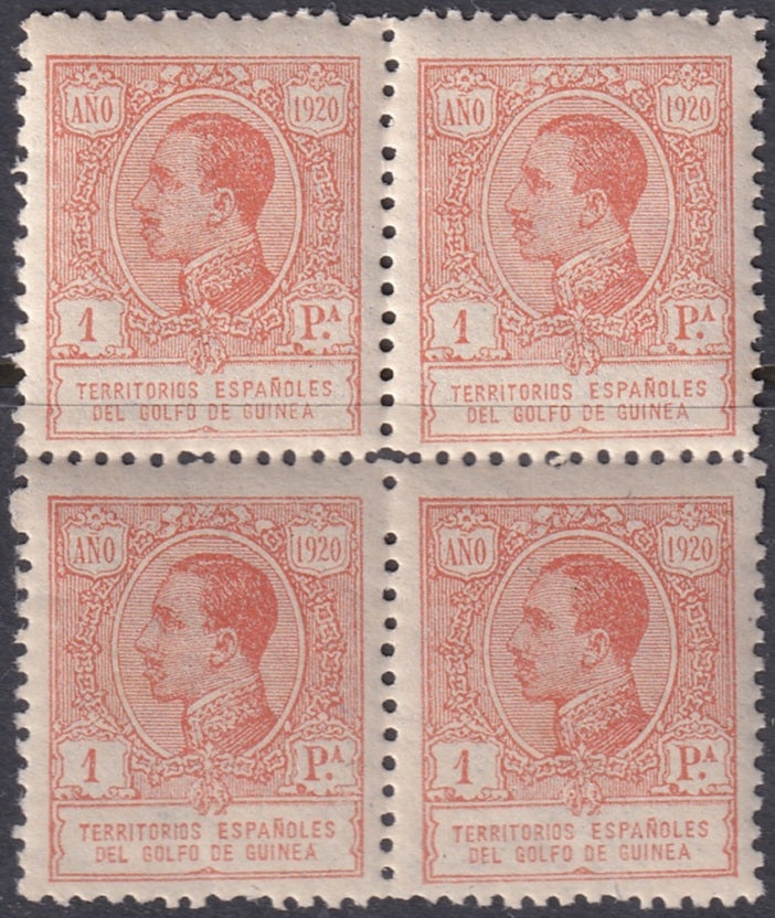 Spanish Guinea 1920 Sc 181 block MNH**