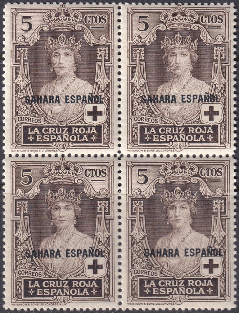 Spanish Sahara 1926 Sc B1 block MNH**