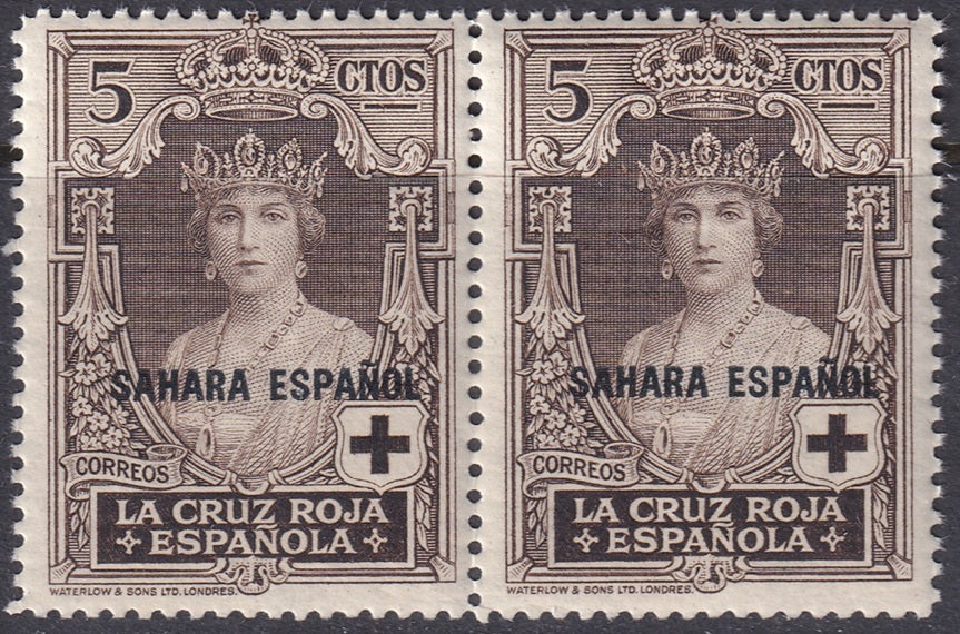 Spanish Sahara 1926 Sc B1 pair MNH**