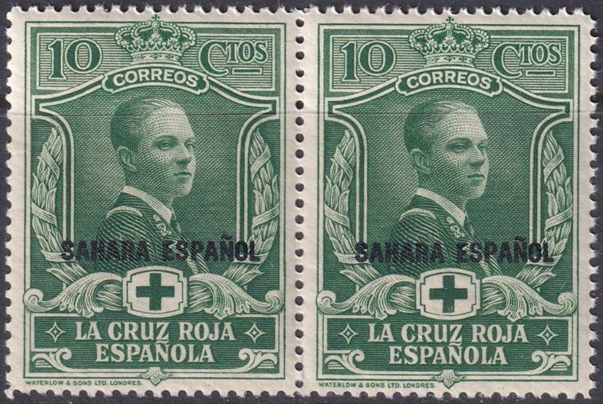 Spanish Sahara 1926 Sc B2 pair MNH**