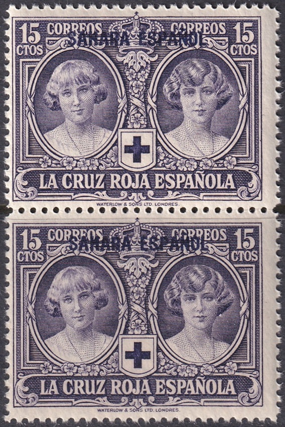 Spanish Sahara 1926 Sc B3 pair MNH**