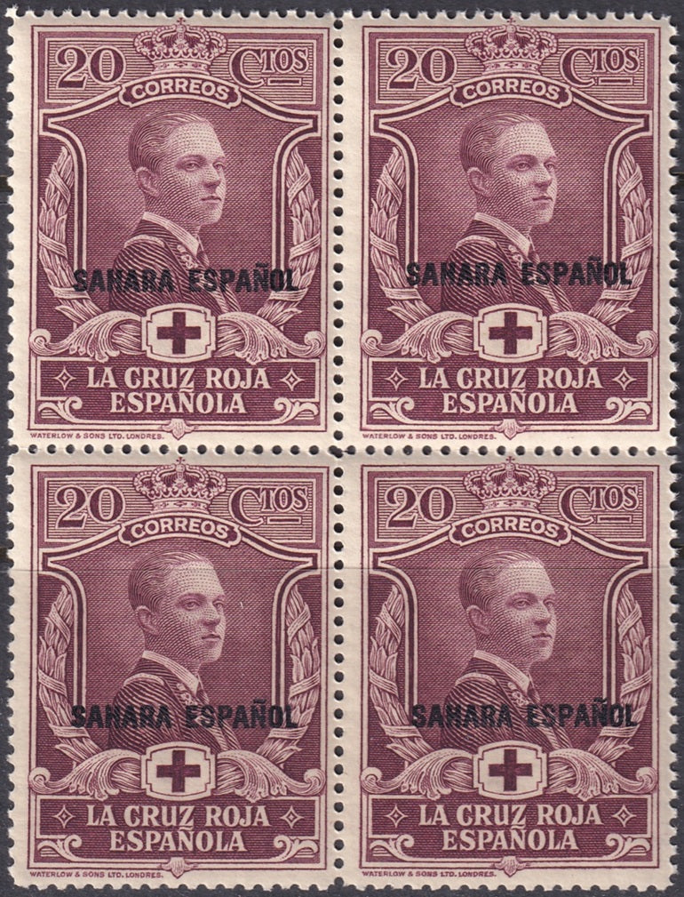 Spanish Sahara 1926 Sc B4 block MNH**