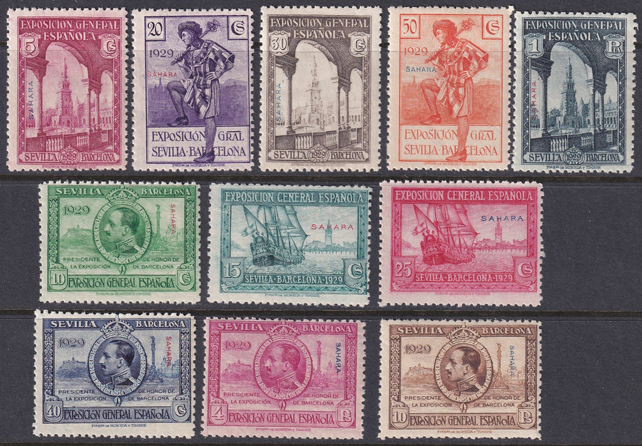 Spanish Sahara 1929 Sc 13-23 set MNH**