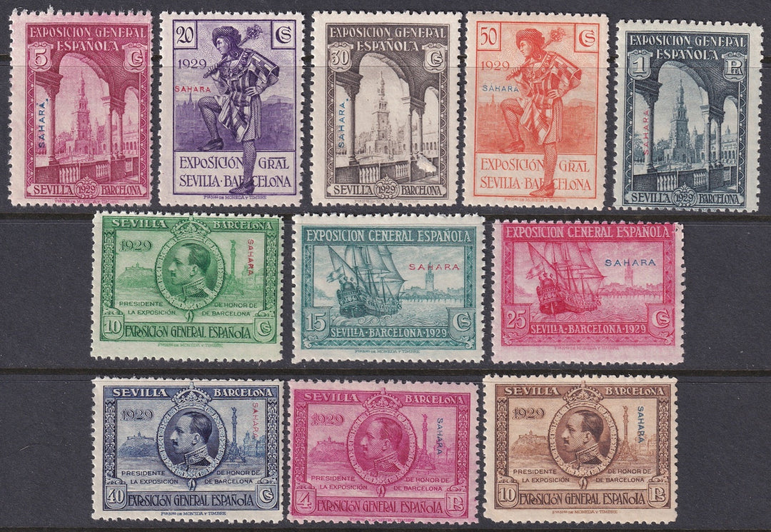 Spanish Sahara 1929 Sc 13-23 set MNH**