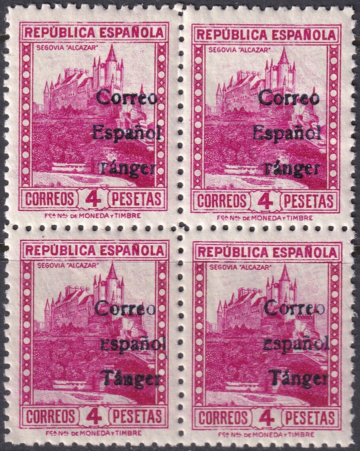 Spanish Tangier 1938 Ed 107 block MNH**
