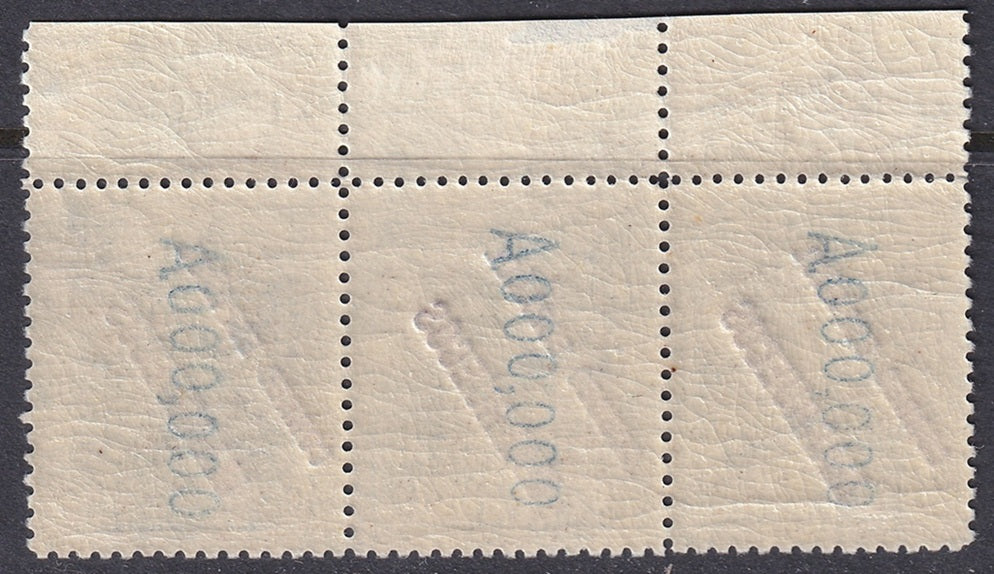 Marruecos 1929 Ed 57b Tánger UPU congreso muestra tira de 3 MNH** papel azulado