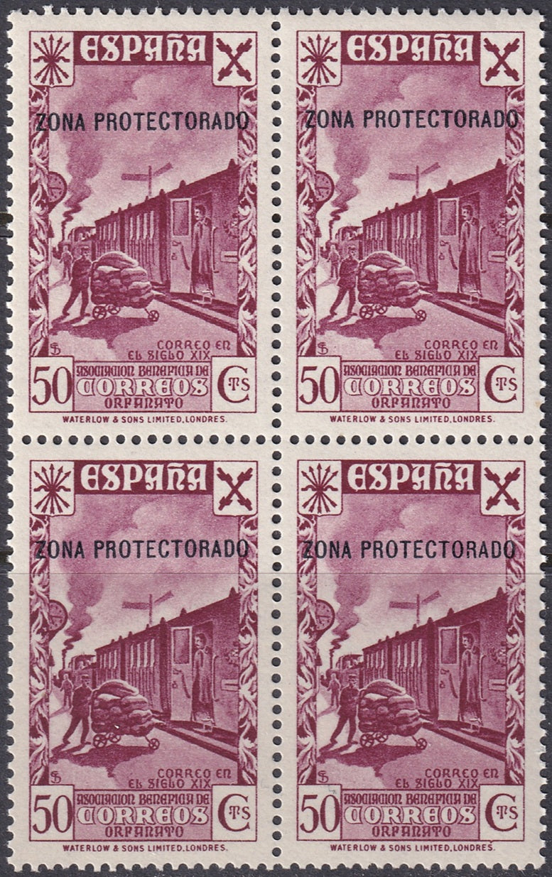 Spanish Morocco 1938 beneficencia Ed 10 block MNH**