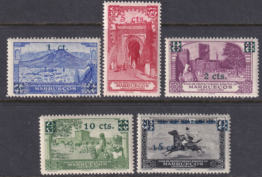 Spanish Morocco 1936 Sc 164-8 set MNH**
