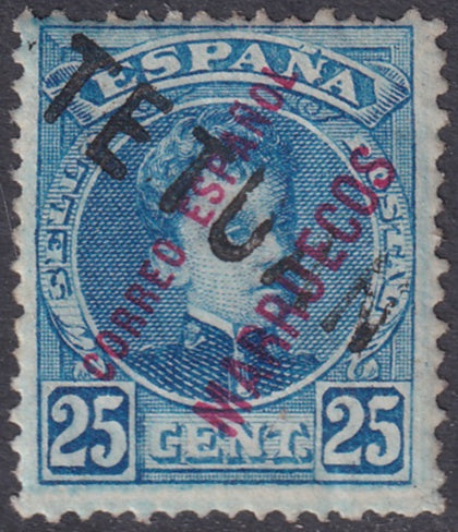 Spanish Morocco 1908 Sc 6 Tetuan MH* disturbed gum