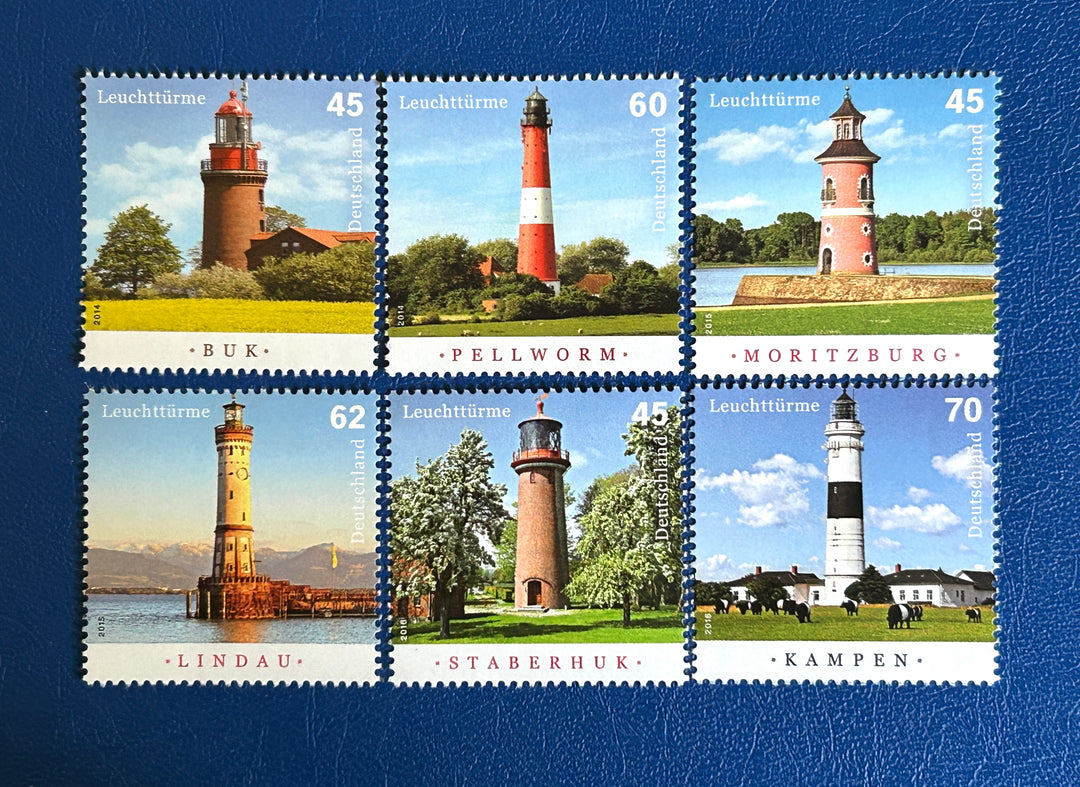 Germany Sc 2680-1 2737-8 Lighthouses 2012-13 MNH**