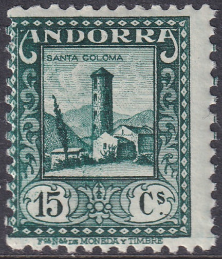 Andorra Spanish 1937 Sc 28 MNH**