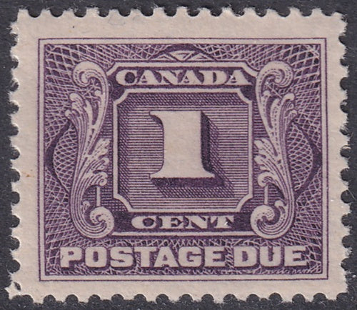 Canada 1928 Sc J1c postage due MH* reddish violet