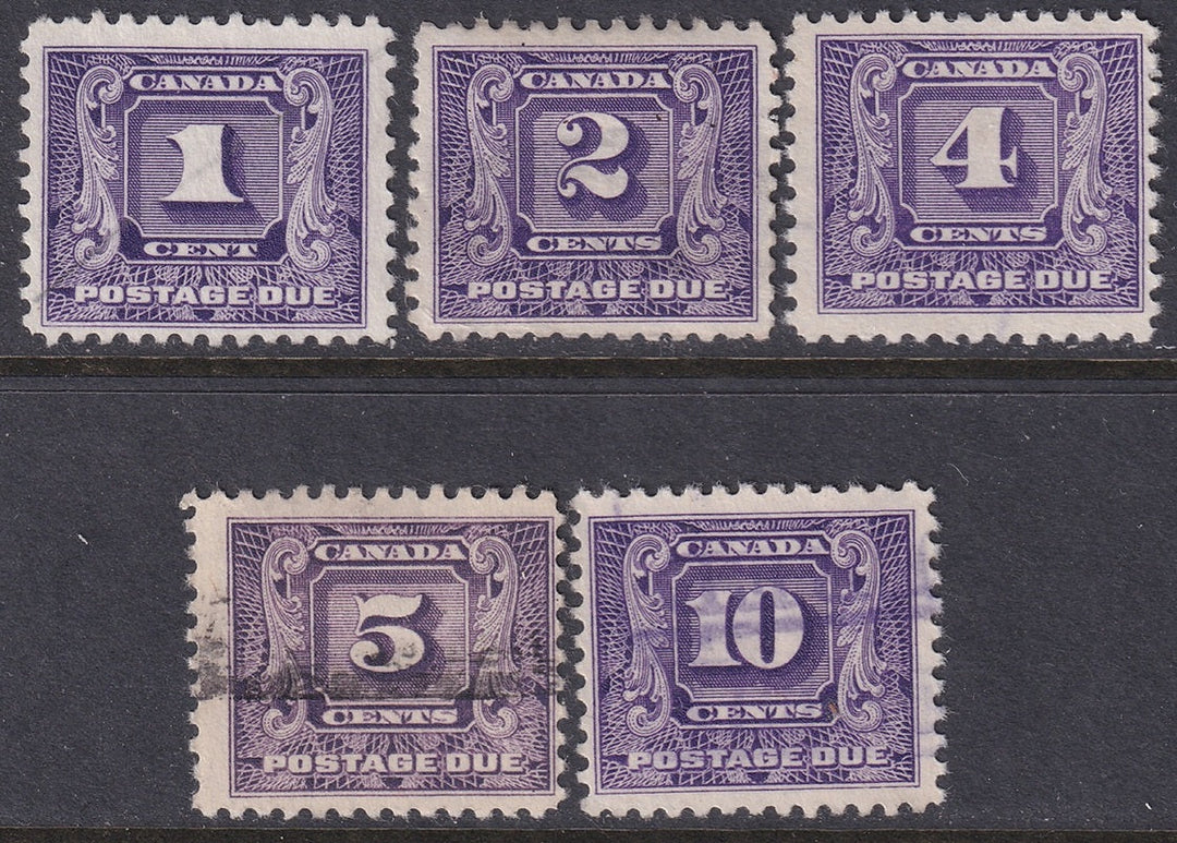 Canada 1930 Sc J6-10 postage due set used