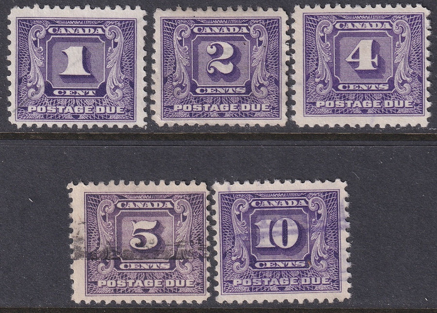 Canada 1930 Sc J6-10 postage due set used