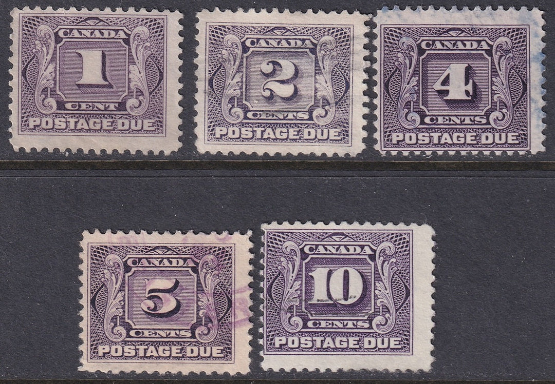 Canada 1906 Sc J1-5 postage due set used