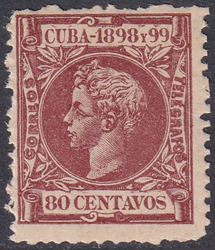Spanish Antilles 1898 Sc 173 MNH** some rough perfs