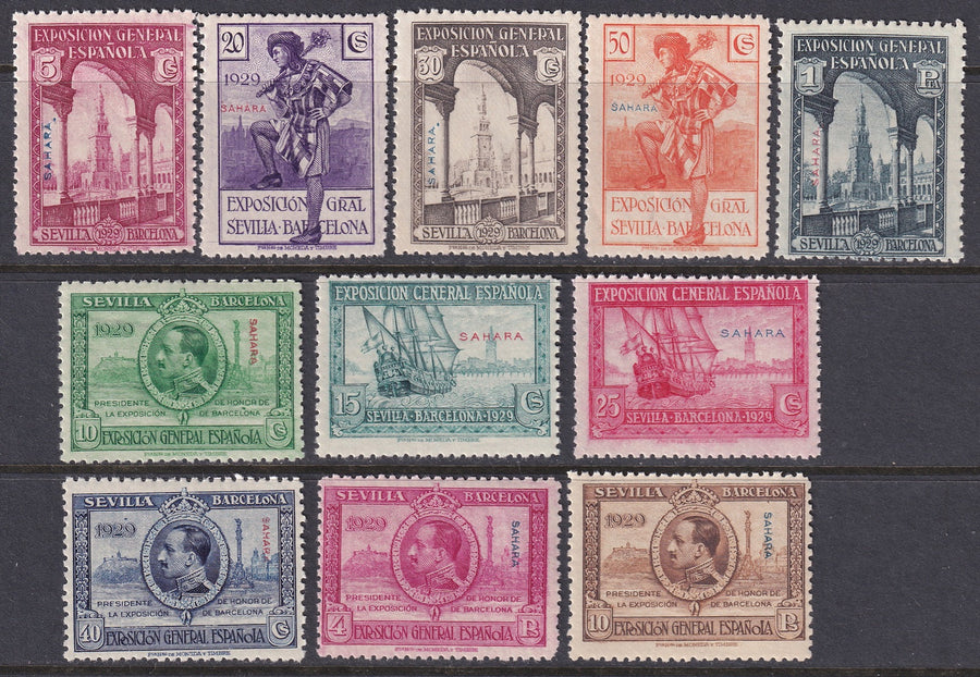 Spanish Sahara 1929 Sc 13-23 set MNH**