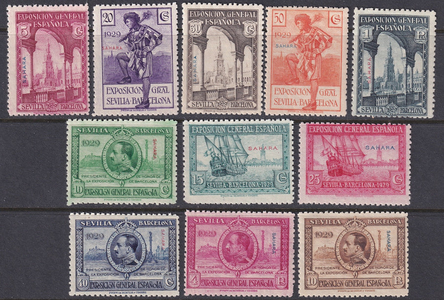 Spanish Sahara 1929 Sc 13-23 set MNH**