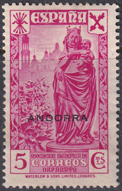 Andorra Spanish 1938 beneficencia Ed 1 MLH*